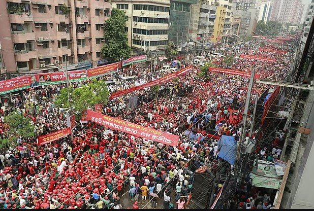 শ্রমিক দলের সমাবেশে নেতা-কর্মীদের ঢল, ভার্চুয়ালি বক্তব্য দেবেন তারেক
