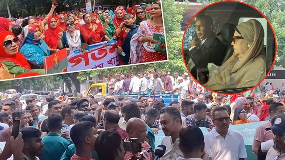 নেতাকর্মীদের ভালোবাসায় সিক্ত খালেদা জিয়া