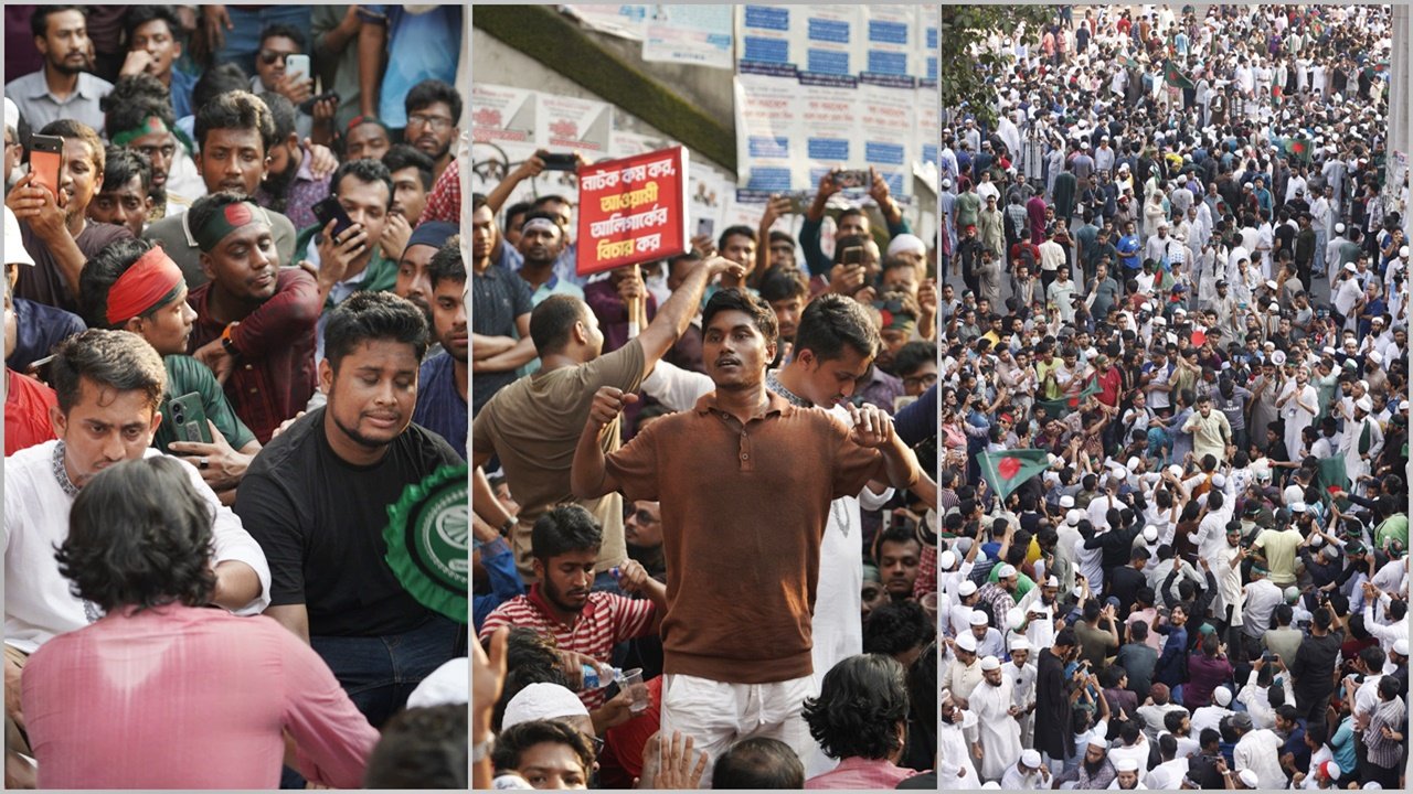 উত্তাল শাহবাগ, যেন ফিরে এসেছে ‘জুলাই’