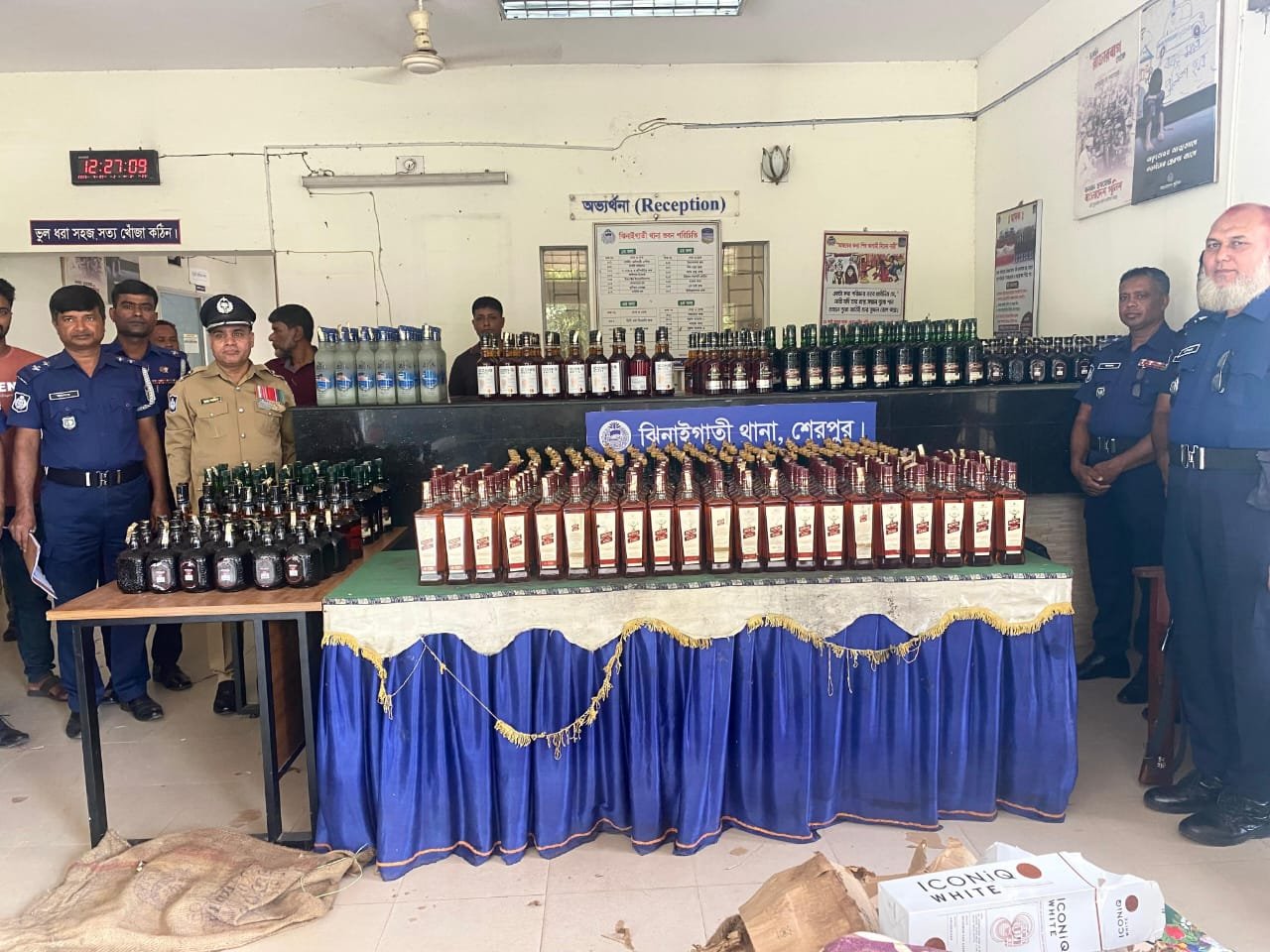 শেরপুরে ৩০ লাখ টাকার ভারতীয় মদ জব্দ