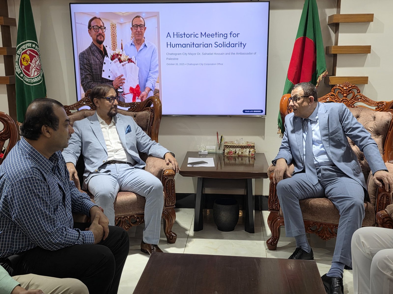 ফিলিস্তিনে গণহত্যা বন্ধের আহবান চসিক মেয়রের!